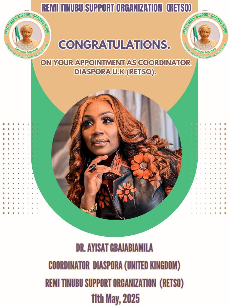 REMI TINUBU SUPPORT ORGANIZATION APC (RETSO) #EMPOWERINGEXCELLENCE