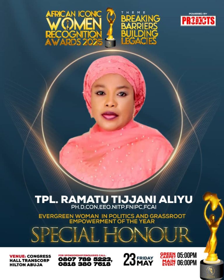 CONGRATULATIONS TO TPL. RAMATU TIJJANI ALIYU, CON, PhD, EEO, NITP, FNIPC, FCAI
